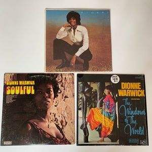 3 Dionne Warwick LP's Soulful Self Titled Windows Of The World